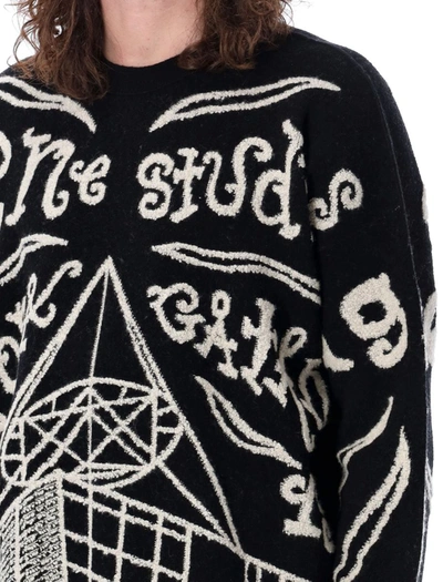 Shop Acne Studio S Jaquard Sweater In Black