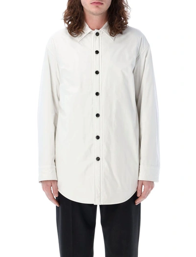 Shop Bottega Veneta Overshirt Popeline Jacket In White