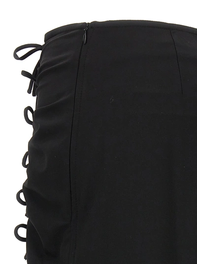 Shop Ganni Longuette Skirt In Black