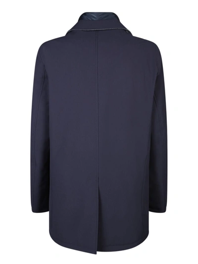 Shop Herno Three-quarter Coats In Blue