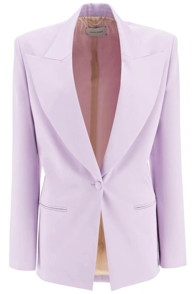 Shop Magda Butrym Single-breasted Blazer In Purple