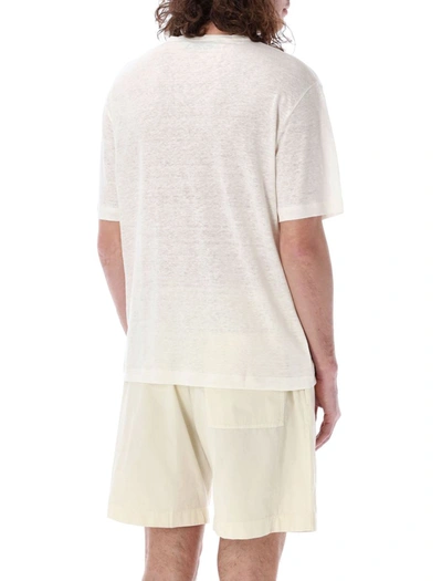 Shop Palm Angels Classic Linen Logo T-shirt In White