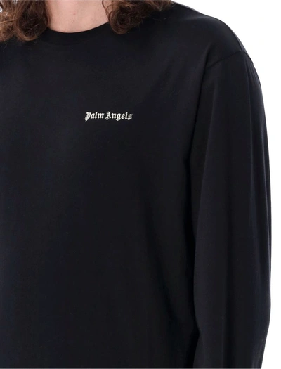 Shop Palm Angels Classic Logo L/s Tee In Black