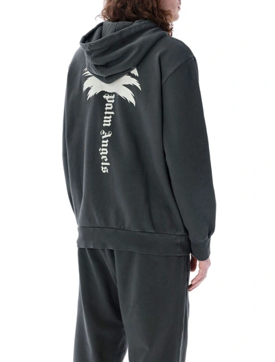 Shop Palm Angels The Palm Gd Hoodie In Grey