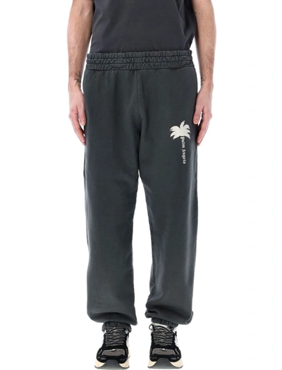 Shop Palm Angels The Palm Gd Sweatpants In Grey