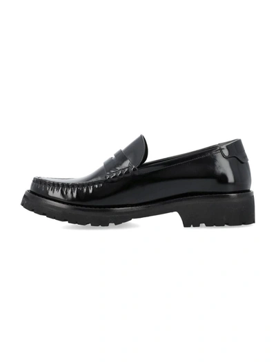 Shop Saint Laurent Penny Loafers In Nero