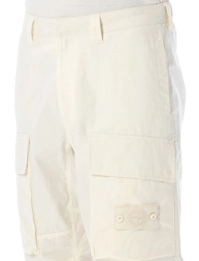Shop Stone Island Ghost Cargo Pants In Natural