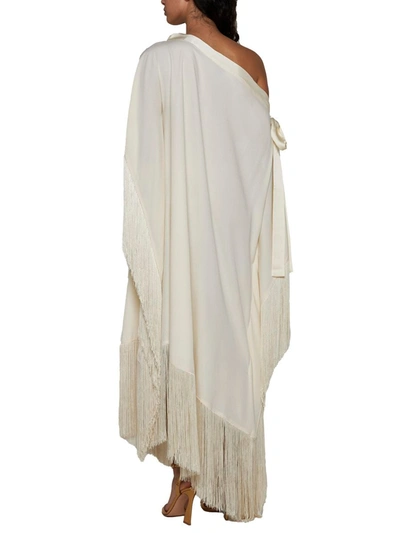 Shop Taller Marmo Aarons Fringed Crêpe Caftan In White