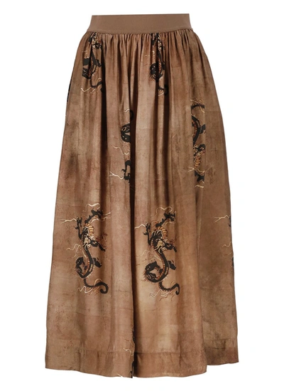 Shop Uma Wang Skirts In Roseblack