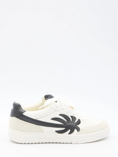 Shop Palm Angels University Sneakers In White