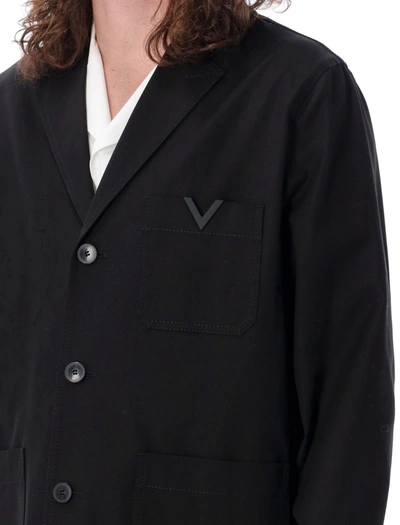 Shop Valentino Garavani V Detail Jacket In Black