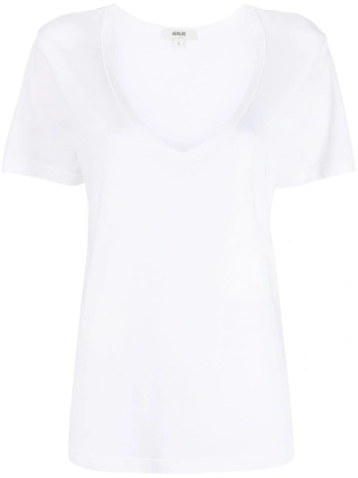 Shop Agolde Cameron V Neck T-shirt Clothing In White