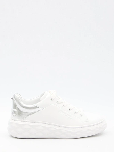 Shop Jimmy Choo Diamond Maxi/f Ii Sneakers In White