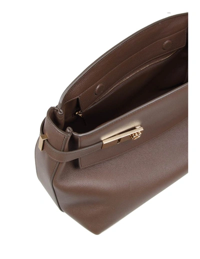 Shop Ferragamo Pouch Bag In Soft Leather In Clay