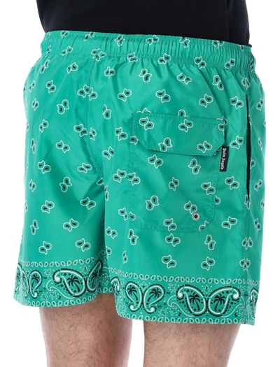 Shop Palm Angels Pasley Swimshort In Green