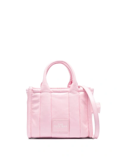 Shop Marc Jacobs The Micro Tote Bags In Pink & Purple