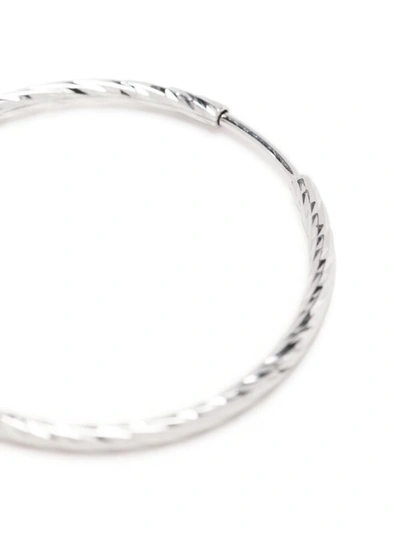 Shop Maria Black Liv Hoop 25 Accessories In 14k White Gold / White Rhodium Plated