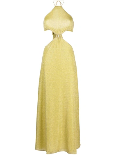 Shop Oseree Oséree Lumiere O Gem Cut Out Dress Clothing In Yellow & Orange