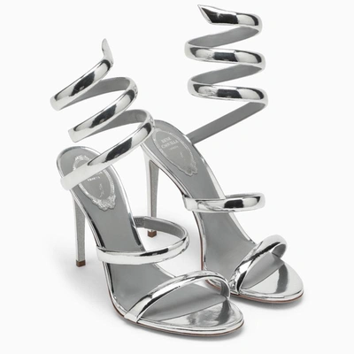 Shop René Caovilla Cleo 105 Silver Sandal In Metal
