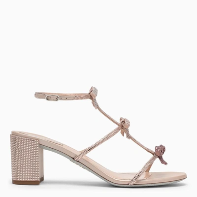 Shop René Caovilla Sandal With Bows In Pink