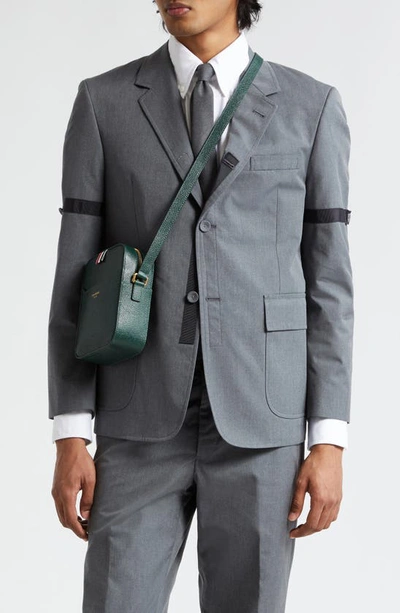 Shop Thom Browne Armband Straight Fit Unstructured Typewriter Cloth Sport Coat In Medium Grey