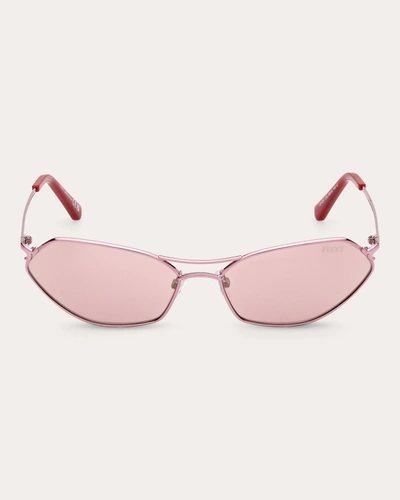Shop Pucci Women's Shiny Pink Mirror Geometric Sunglasses