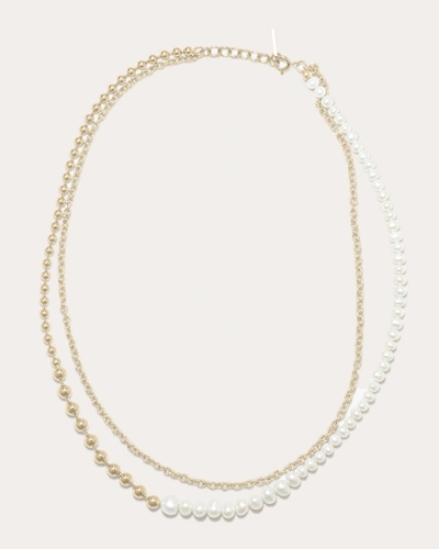 Shop Completedworks Women's Forgotten Seas Necklace In Gold/pearl