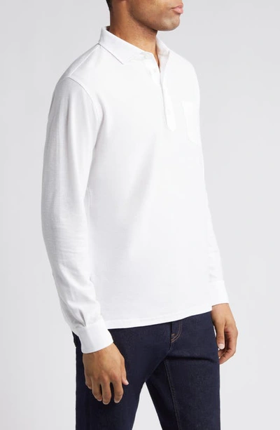 Shop Peter Millar Crown Crafted Croxley Long Sleeve Polo In White