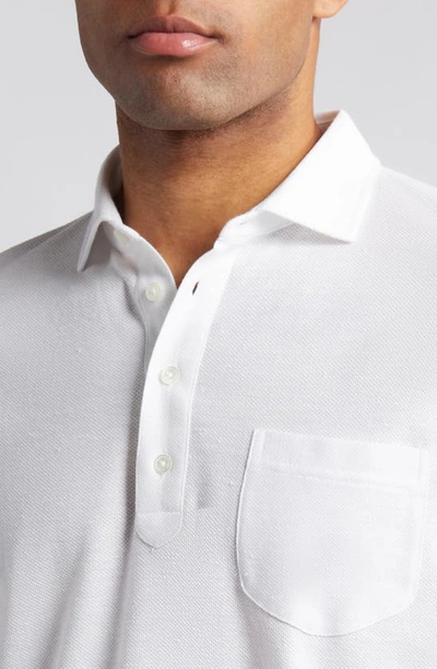 Shop Peter Millar Crown Crafted Croxley Long Sleeve Polo In White