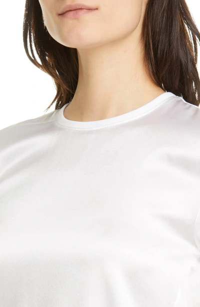 Shop Atm Anthony Thomas Melillo Stretch Silk T-shirt In White