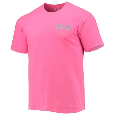 Shop Image One Pink Miami Hurricanes Miami Vice 305 Comfort Color T-shirt