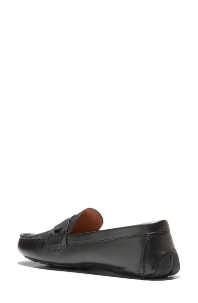 Shop Cole Haan Evelyn Chain Driver Loafer In Black Leather
