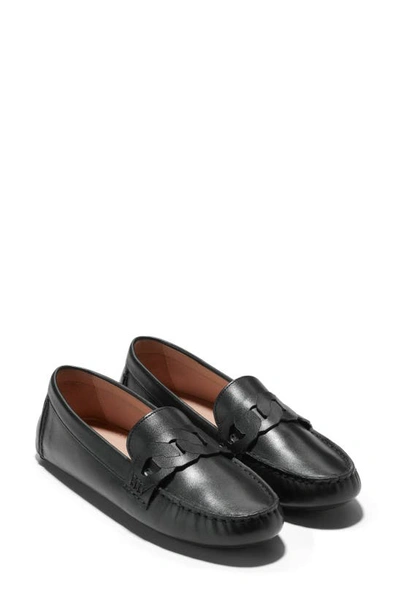 Shop Cole Haan Evelyn Chain Bit Loafer In Black Leather