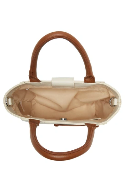Shop Bcbg Whipstitch Mini Tote Bag In Brown Multi