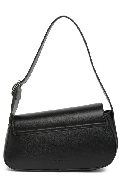 Shop Bcbg Asymmetric Flap Shoulder Bag In Black
