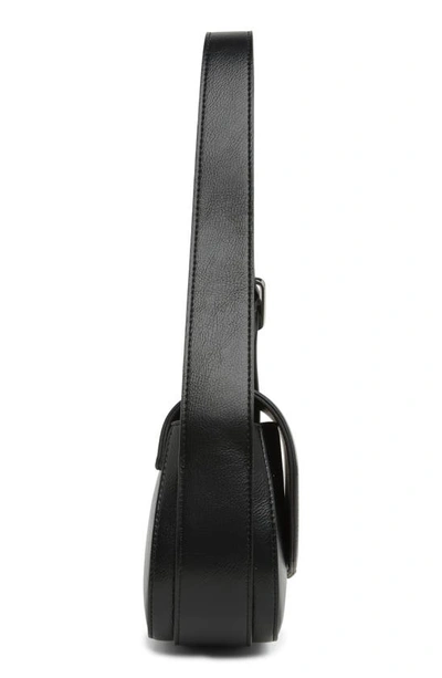 Shop Bcbg Asymmetric Flap Shoulder Bag In Black