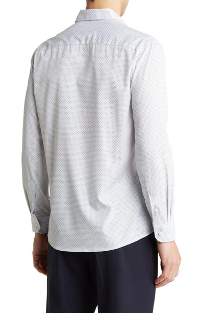Shop Tom Baine Long Sleeve Stretch Button-up Shirt In White