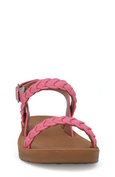 Shop Yoki Kids' Brynn Braided Sandal In Pink