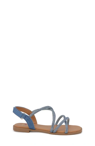Yoki Kids' Pamela Crystal Embellished Sandal In Blue
