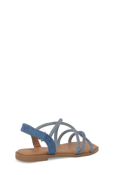 Shop Yoki Kids' Pamela Crystal Embellished Sandal In Blue