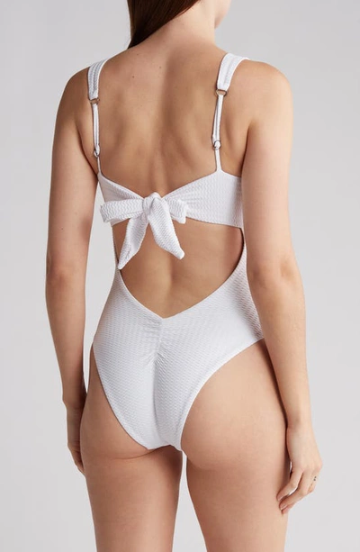 Shop Maaji Cloud White Danish Reversible One-piece Swimsuit