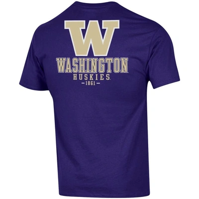 Shop Champion Purple Washington Huskies Stack 2-hit T-shirt