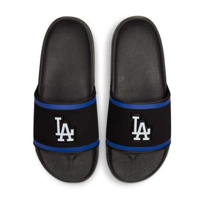 Shop Nike Los Angeles Dodgers Off-court Wordmark Slide Sandals In Black