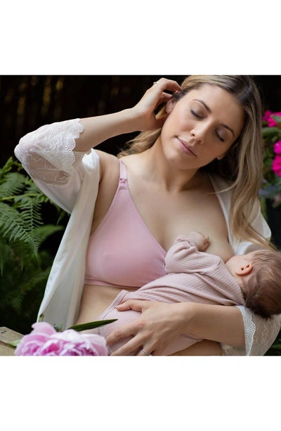 Shop Bravado Designs Body Silk Seamless Recycled Nylon Blend Wireless Maternity/nursing Bra In Silver Belle