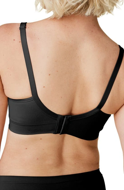 Shop Bravado Designs Body Silk Seamless Recycled Nylon Blend Wireless Maternity/nursing Bra In Black