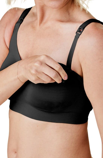Bravado Designs Adjustable Stretch-recycled Nylon-blend Nursing Bra In Black
