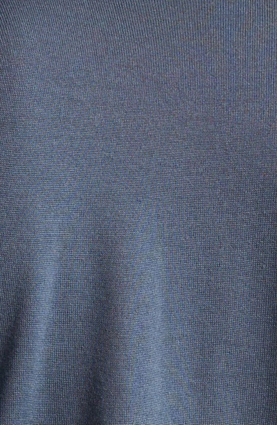 Shop Thom Sweeney Merino Wool Turtleneck Sweater In Slate Blue