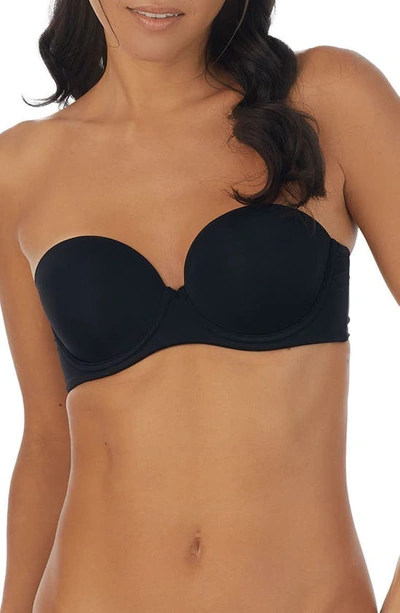 Shop On Gossamer Sleek Micro Underwire Strapless Plunge Bra In Black