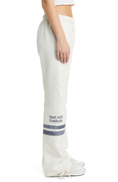 Shop The Mayfair Group Start With Gratitude Sweatpants In Grey