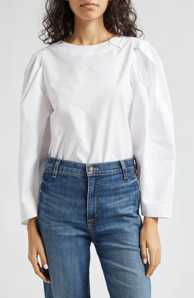 Shop Mille Lila Long Sleeve Top In White